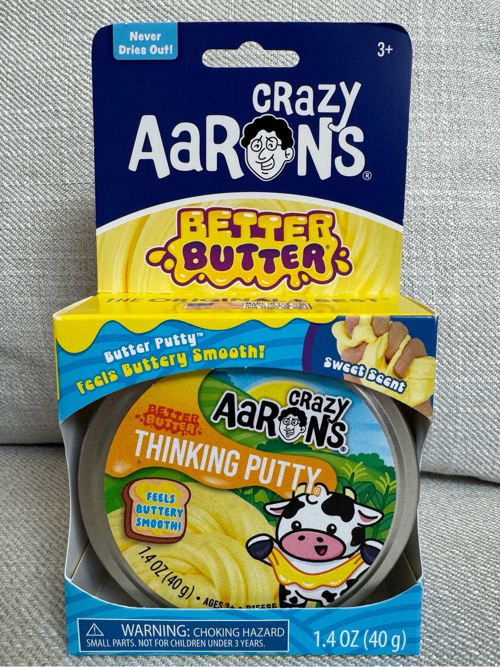 Crazy Aaron's Better Butter Thinking Putty - Yellow NIB